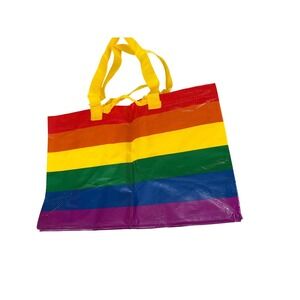 IKEA‎ Storstomma Rainbow Pride Shopping Bag Reusable Tote Large Multi Color